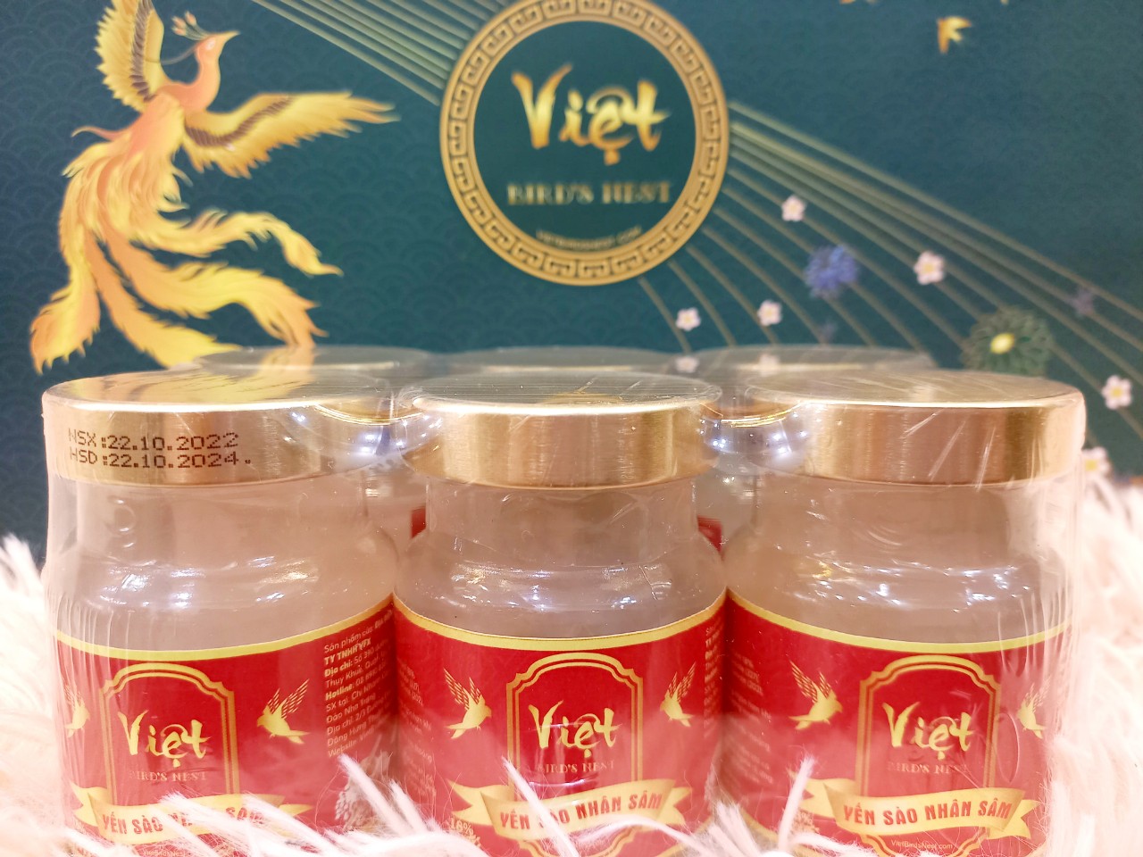 Lốc 6 hũ yến sào nhân sâm Việt Bird's Nest