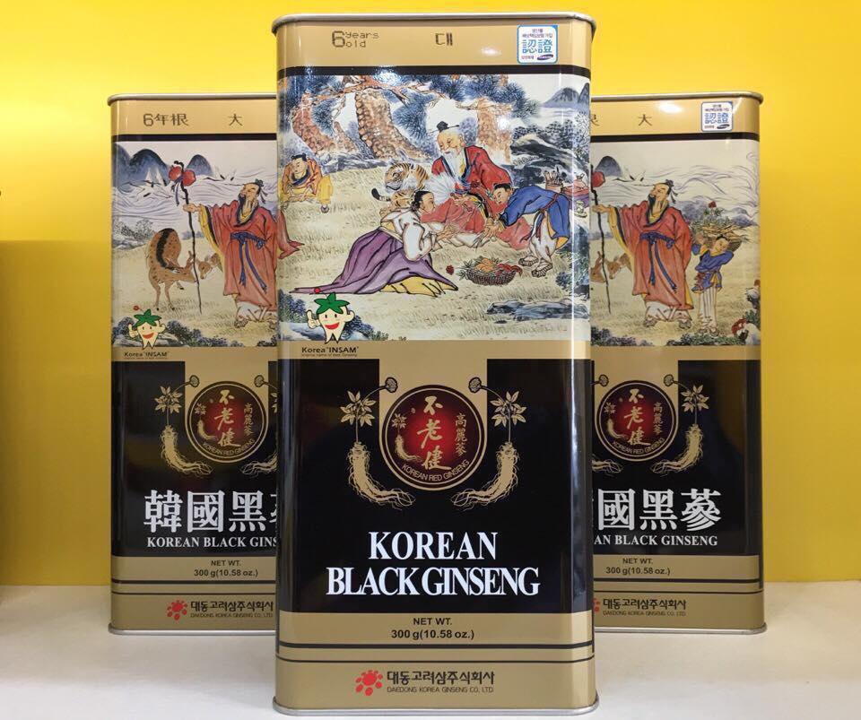 Hắc sâm củ khô 6 năm tuổi Daedong 300gr 